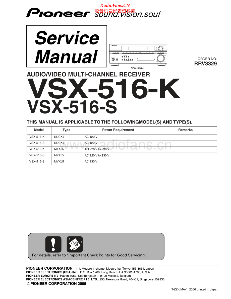 Pioneer-VSX516K-avr-sm 维修电路原理图.pdf_第1页