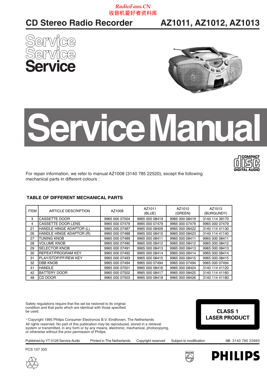 Philips-AZ1013-gb-sm 维修电路原理图.pdf_第1页