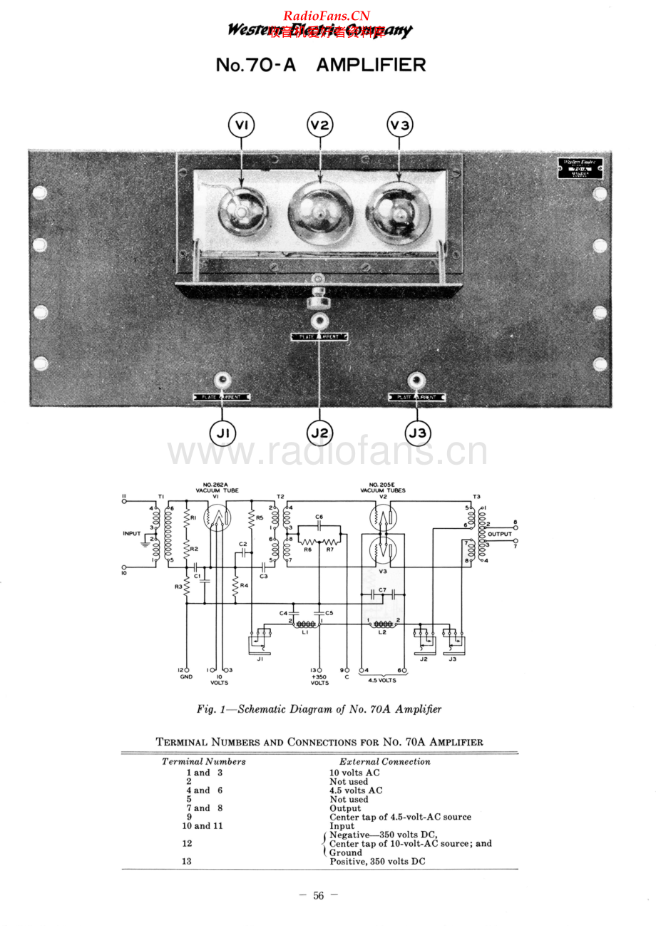 WesternElectric-70A-amp-sch 维修电路原理图.pdf_第1页