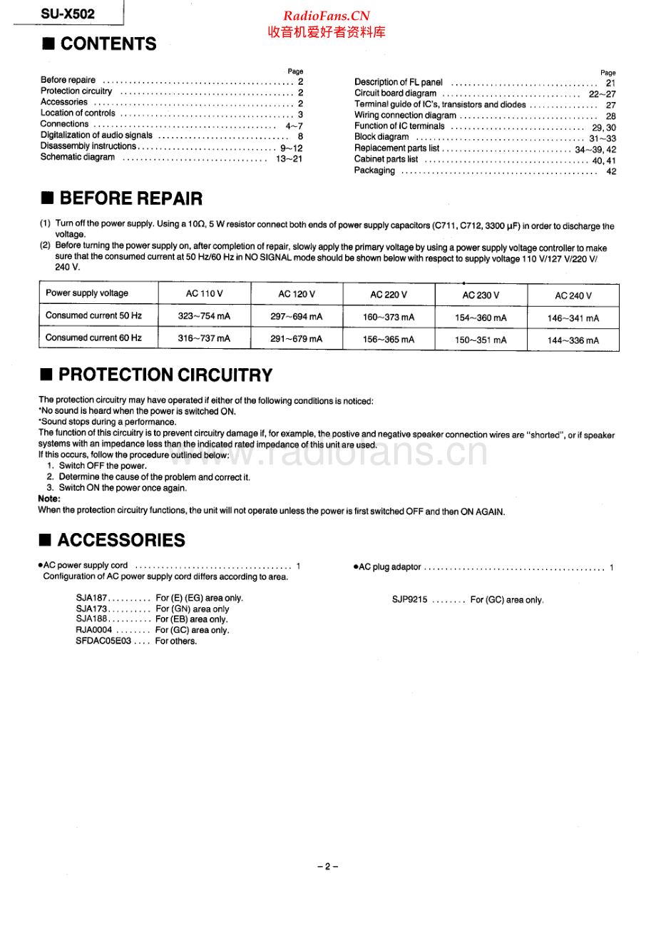 Technics-SUX502-int-sm 维修电路原理图.pdf_第2页