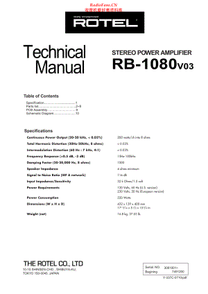 Rotel-RB1080_v03-pwr-sm 维修电路原理图.pdf