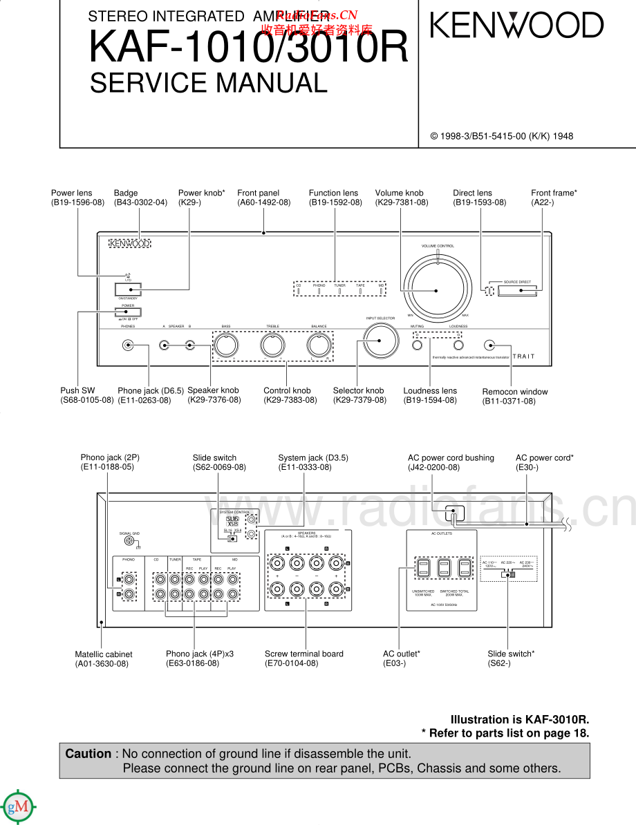 Kenwood-KAF1010-int-sm 维修电路原理图.pdf_第1页