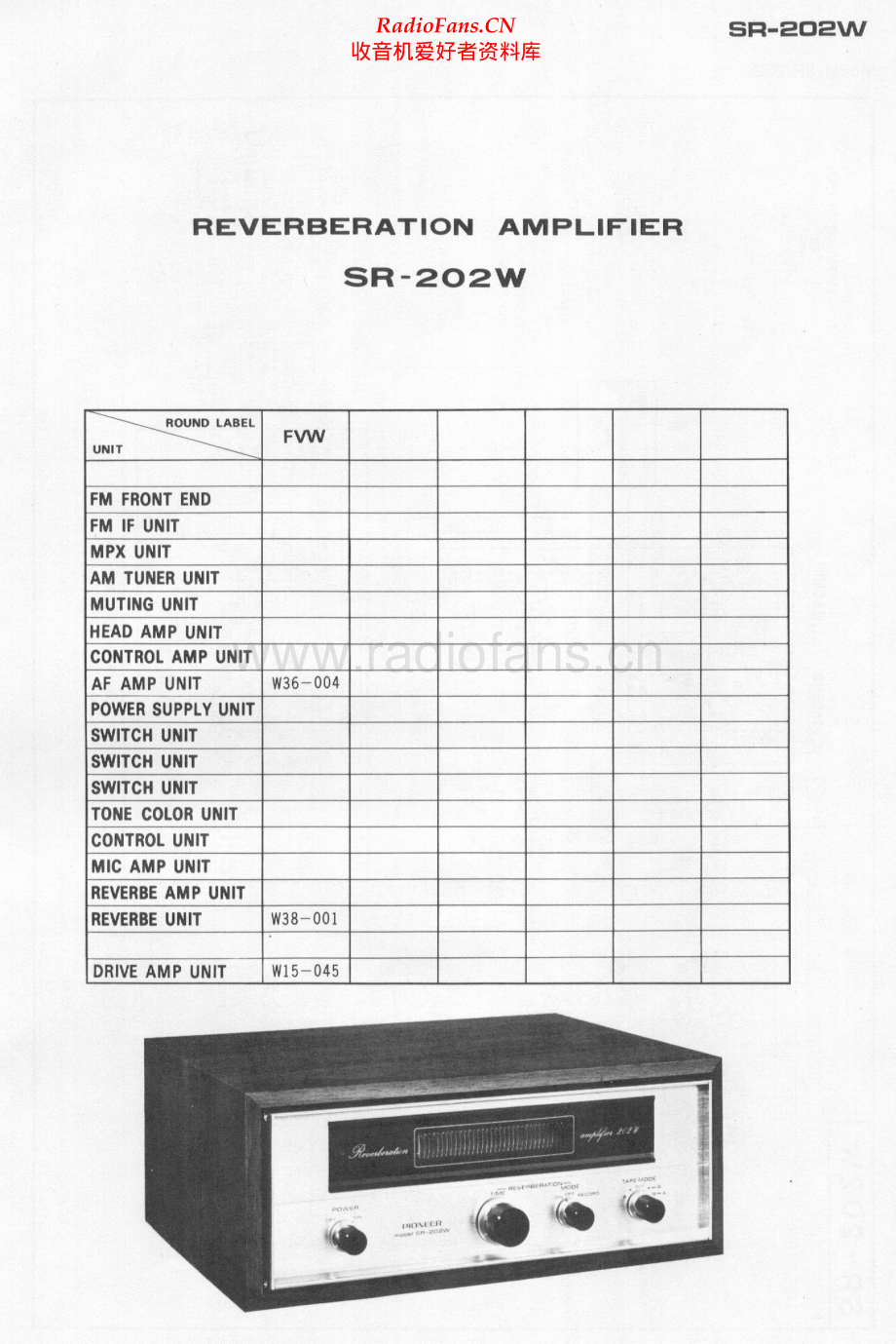 Pioneer-SR202W-ra-sch 维修电路原理图.pdf_第1页