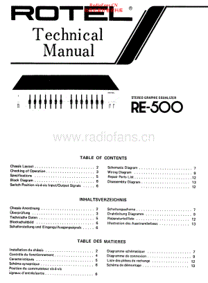 Rotel-RE500-eq-sm 维修电路原理图.pdf