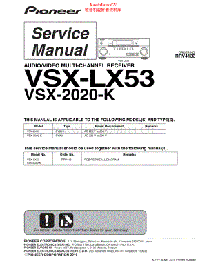 Pioneer-VSXLX53-avr-sm 维修电路原理图.pdf