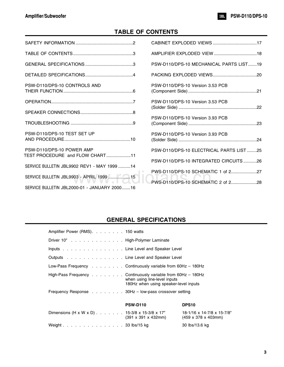 JBL-PSWD110-sub-sm 维修电路原理图.pdf_第3页