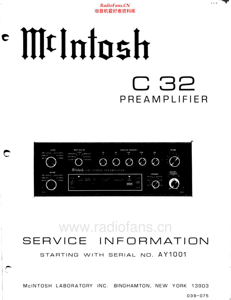 McIntosh-C32-pre-sm 维修电路原理图.pdf_第1页