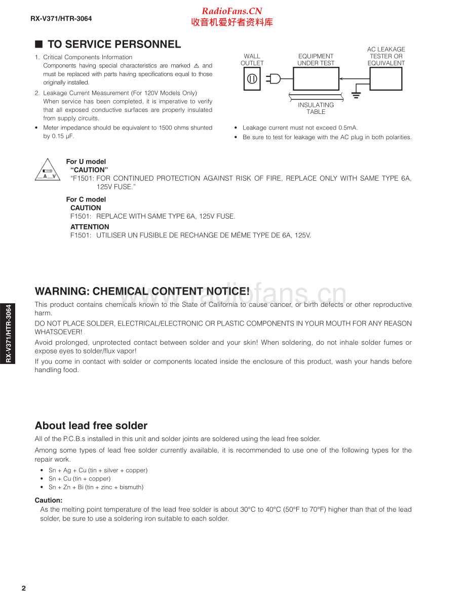 Yamaha-HTR3064-hts-sm 维修电路原理图.pdf_第2页