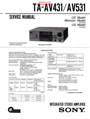Sony-TAAV531-int-sm 维修电路原理图.pdf