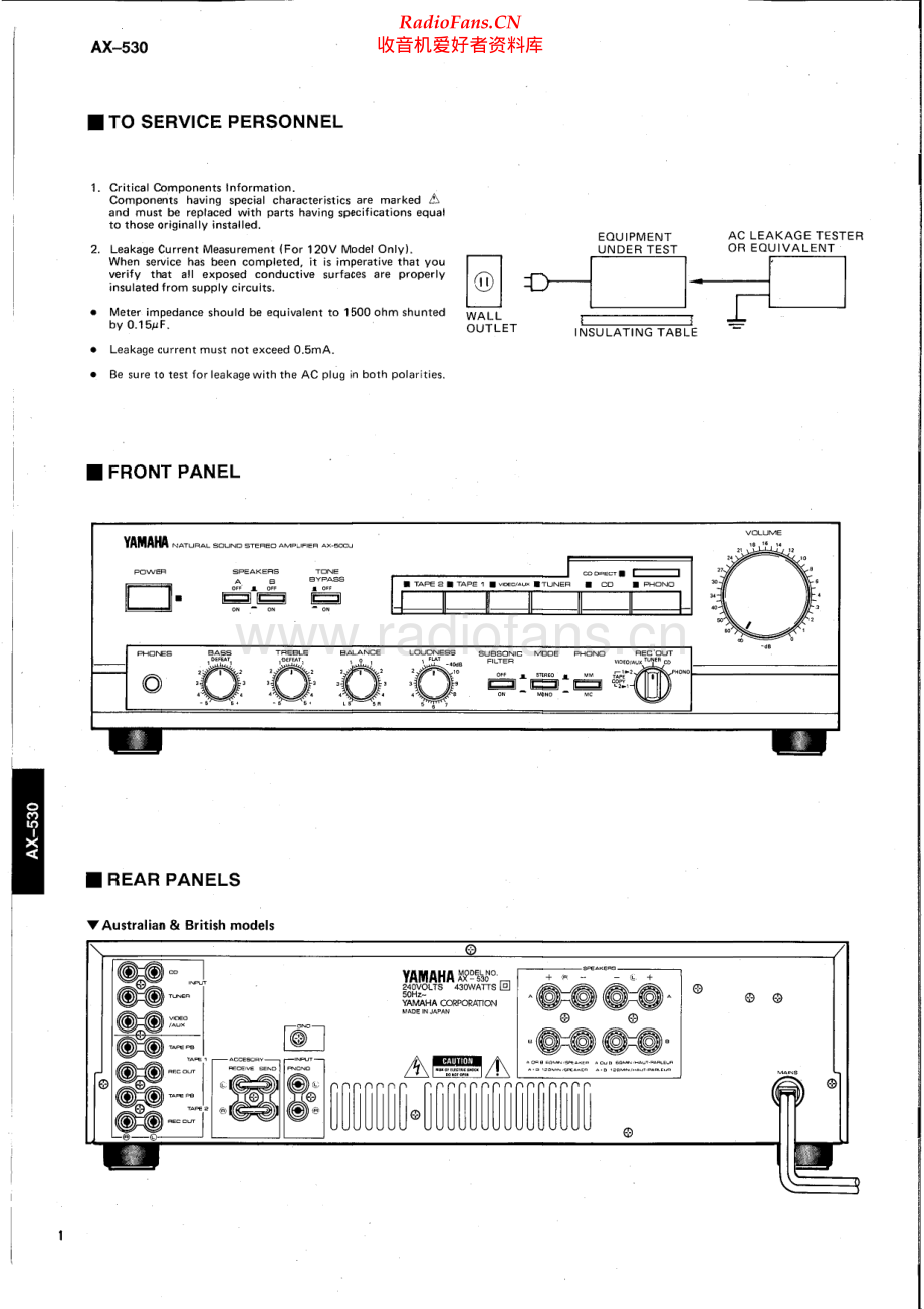 Yamaha-AX530-int-sm(1) 维修电路原理图.pdf_第2页