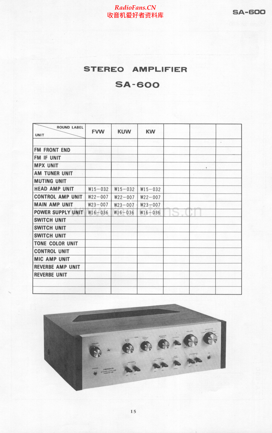 Pioneer-SA600-int-sch 维修电路原理图.pdf_第1页