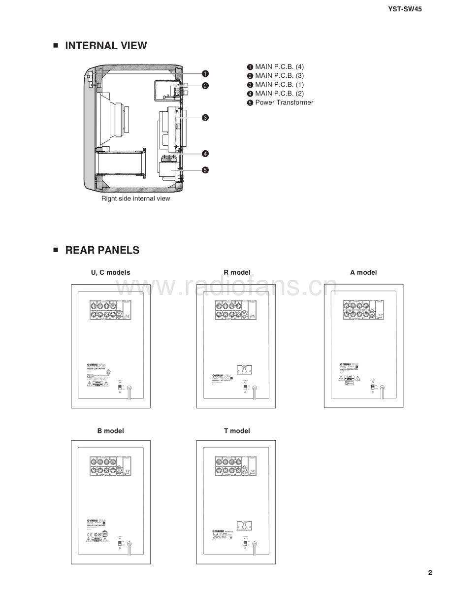 Yamaha-YSTSW45-sub-sm(1) 维修电路原理图.pdf_第3页