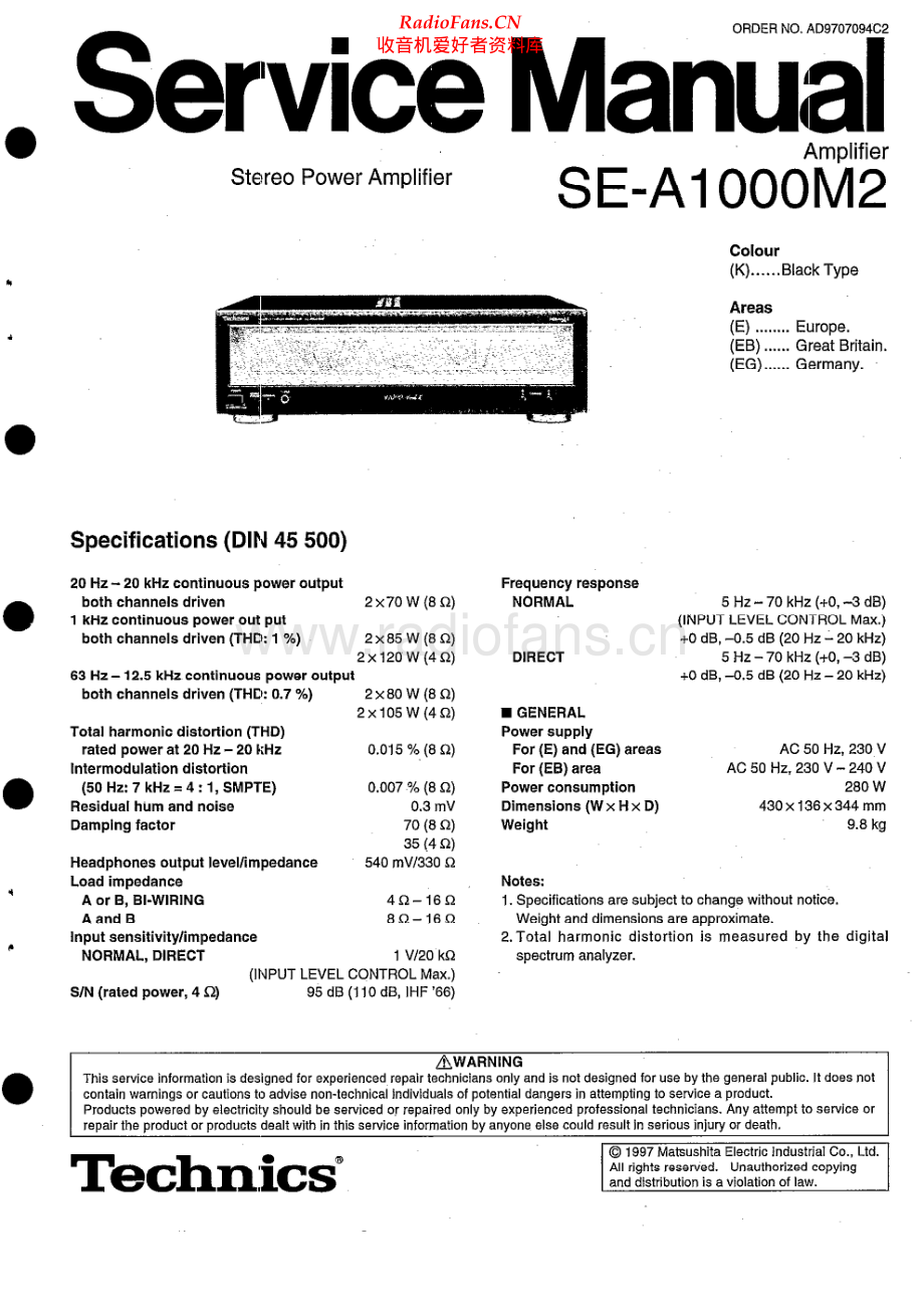 Technics-SEA1000M2-pwr-sm 维修电路原理图.pdf_第1页