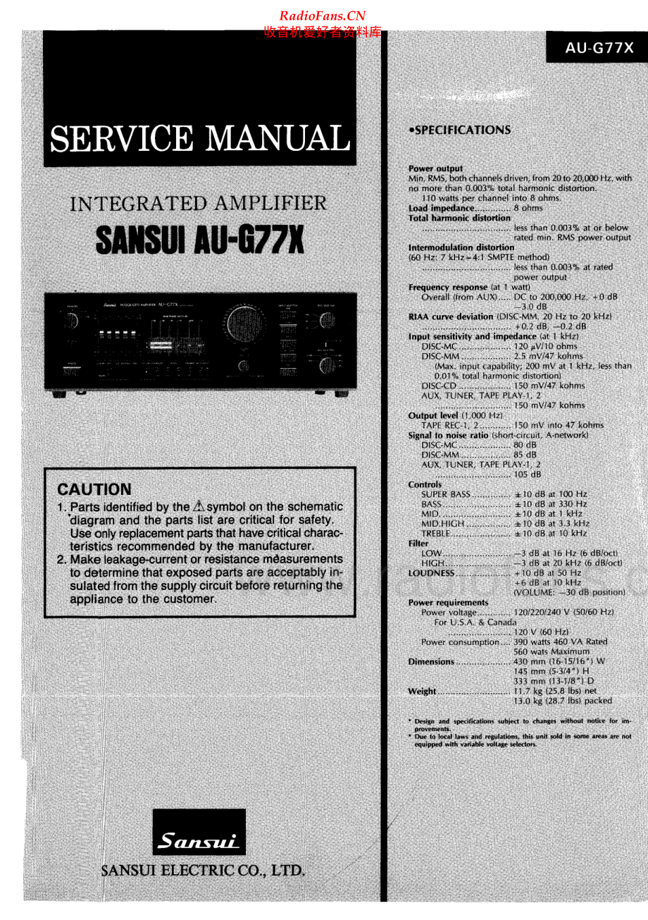 Sansui-AUG77X-int-sm 维修电路原理图.pdf_第1页
