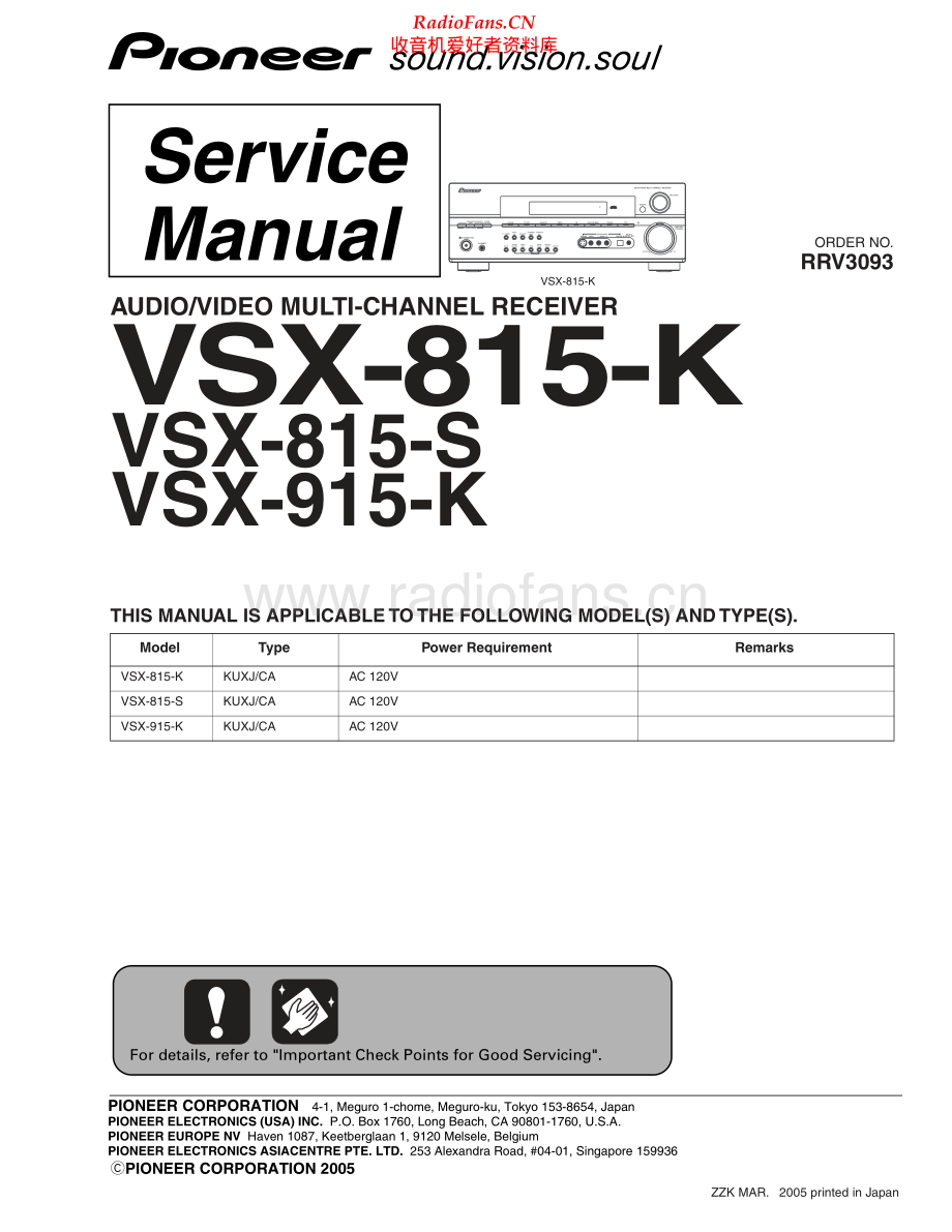 Pioneer-VSX815S-avr-sm 维修电路原理图.pdf_第1页