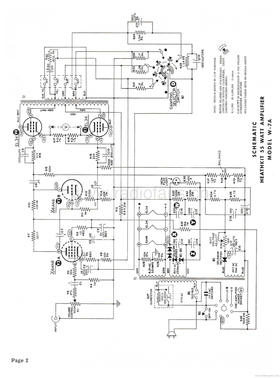 Heathkit-W7A-pwr-sm 维修电路原理图.pdf_第3页