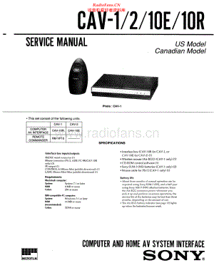 Sony-CAV1-avi-sm 维修电路原理图.pdf
