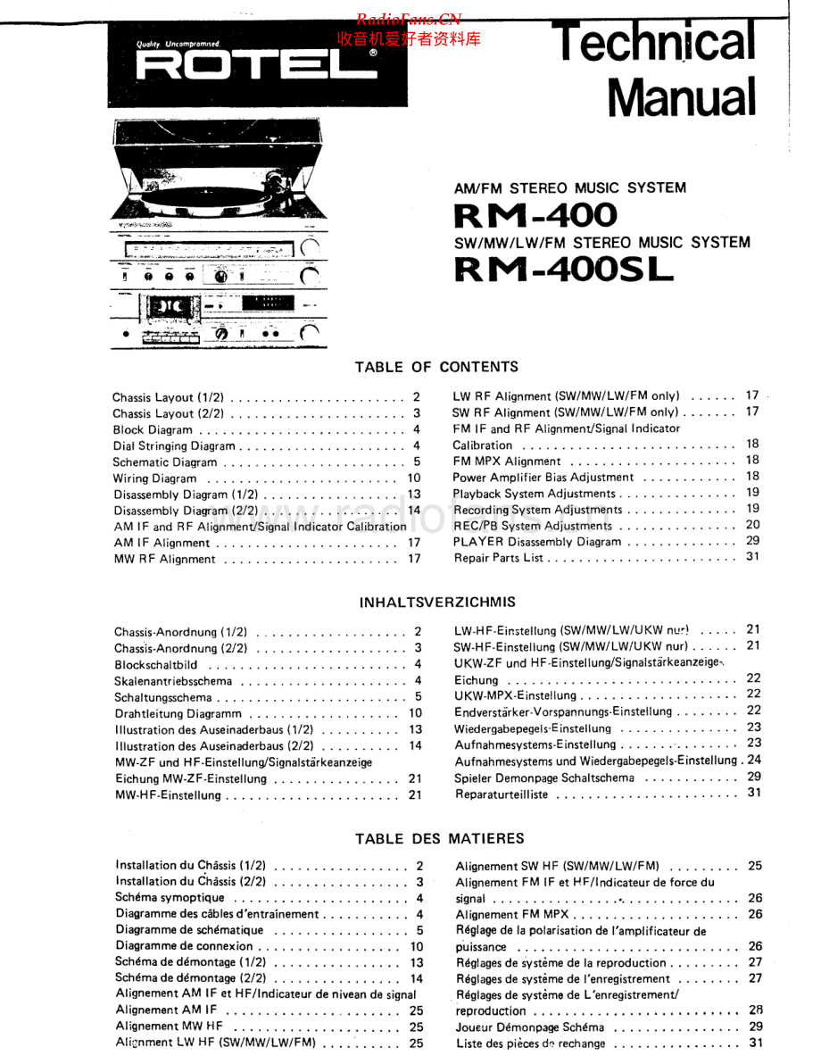 Rotel-RM400-ms-sm 维修电路原理图.pdf_第1页