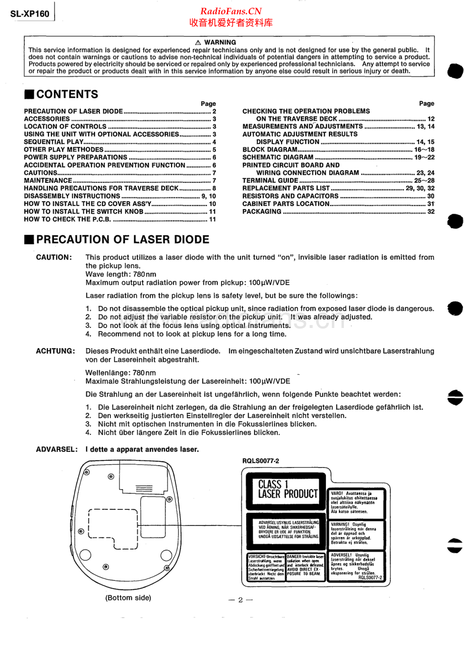 Technics-SLXP160-dm-sm(1) 维修电路原理图.pdf_第2页