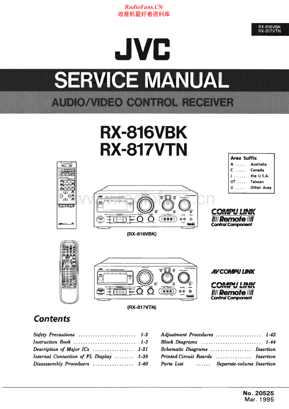 JVC-RX816VBK-avr-sm 维修电路原理图.pdf_第1页