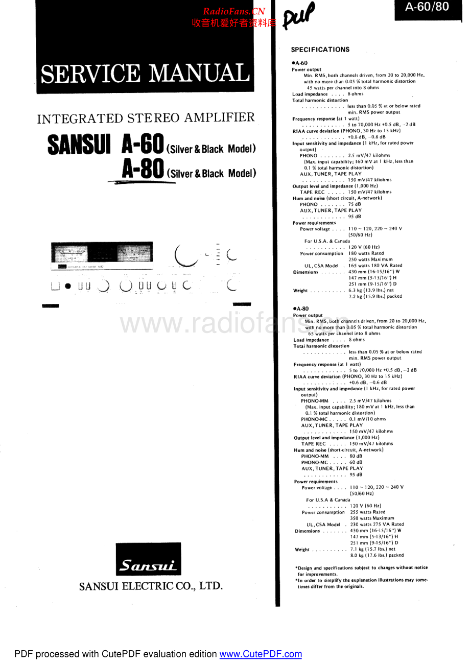 Sansui-A60-int-sm 维修电路原理图.pdf_第1页