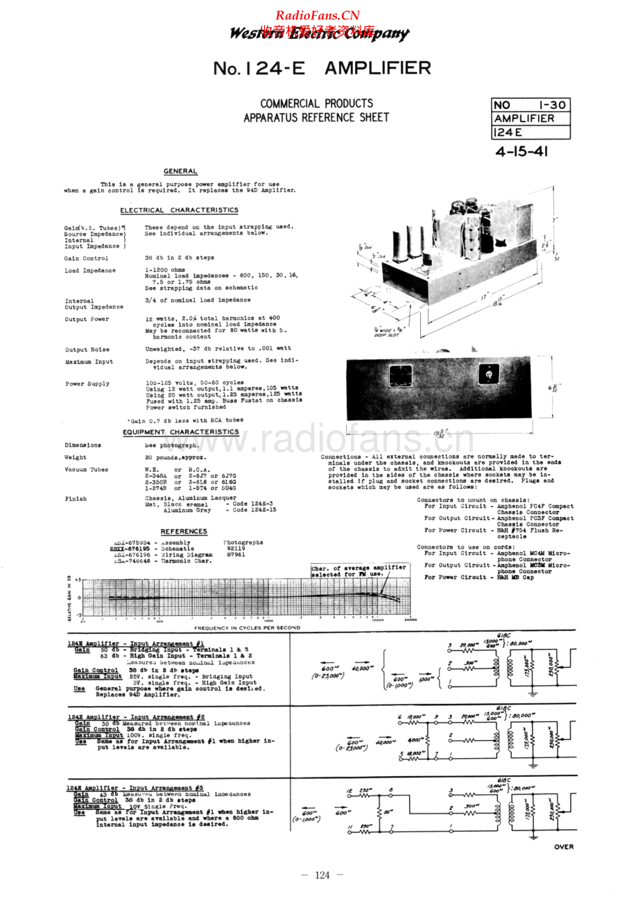 WesternElectric-124E-pwr-sch 维修电路原理图.pdf_第1页