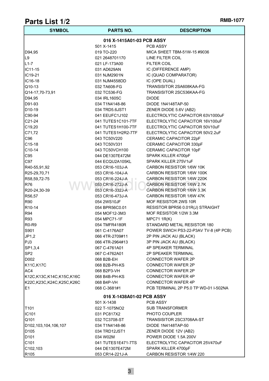 Rotel-RMB1077-pwr-sm 维修电路原理图.pdf_第3页