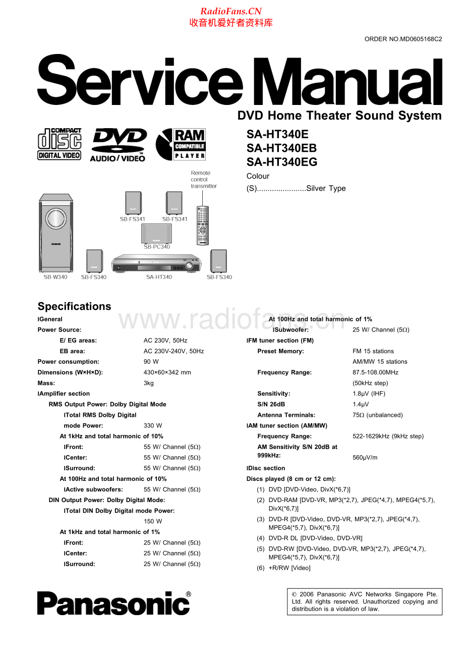 Technics-SAHT340E-htss-sm 维修电路原理图.pdf_第1页