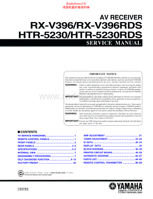 Yamaha-HTR5230-avr-sm 维修电路原理图.pdf