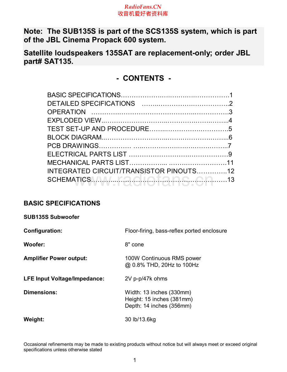 JBL-SUB135S-sub-sm 维修电路原理图.pdf_第2页