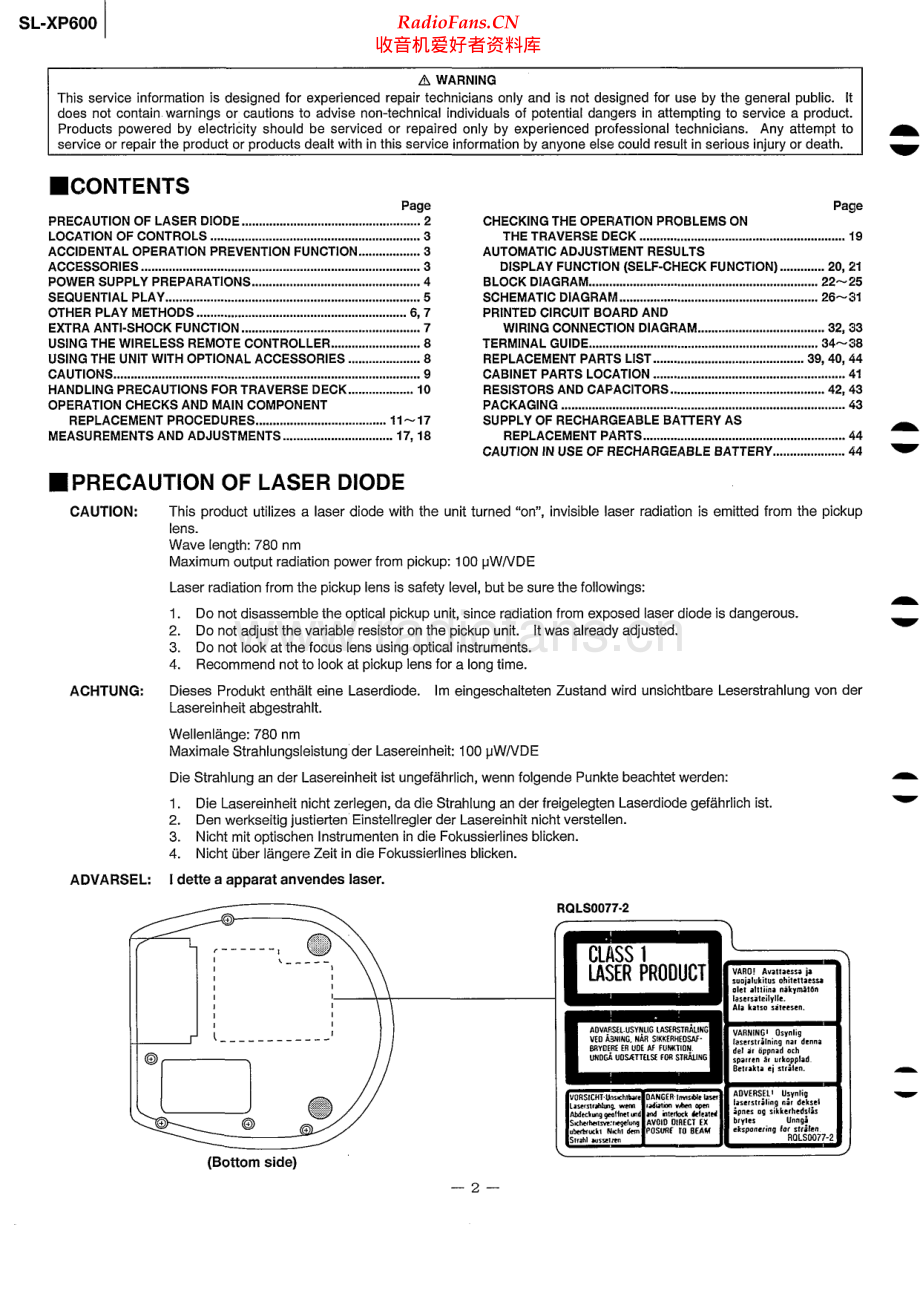 Technics-SLXP600-dm-sm(1) 维修电路原理图.pdf_第2页