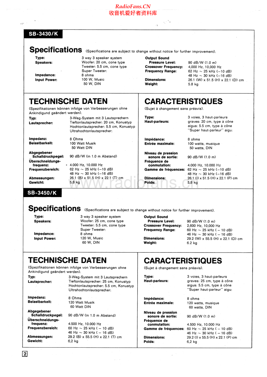 Technics-SB3430-spk-sm 维修电路原理图.pdf_第2页