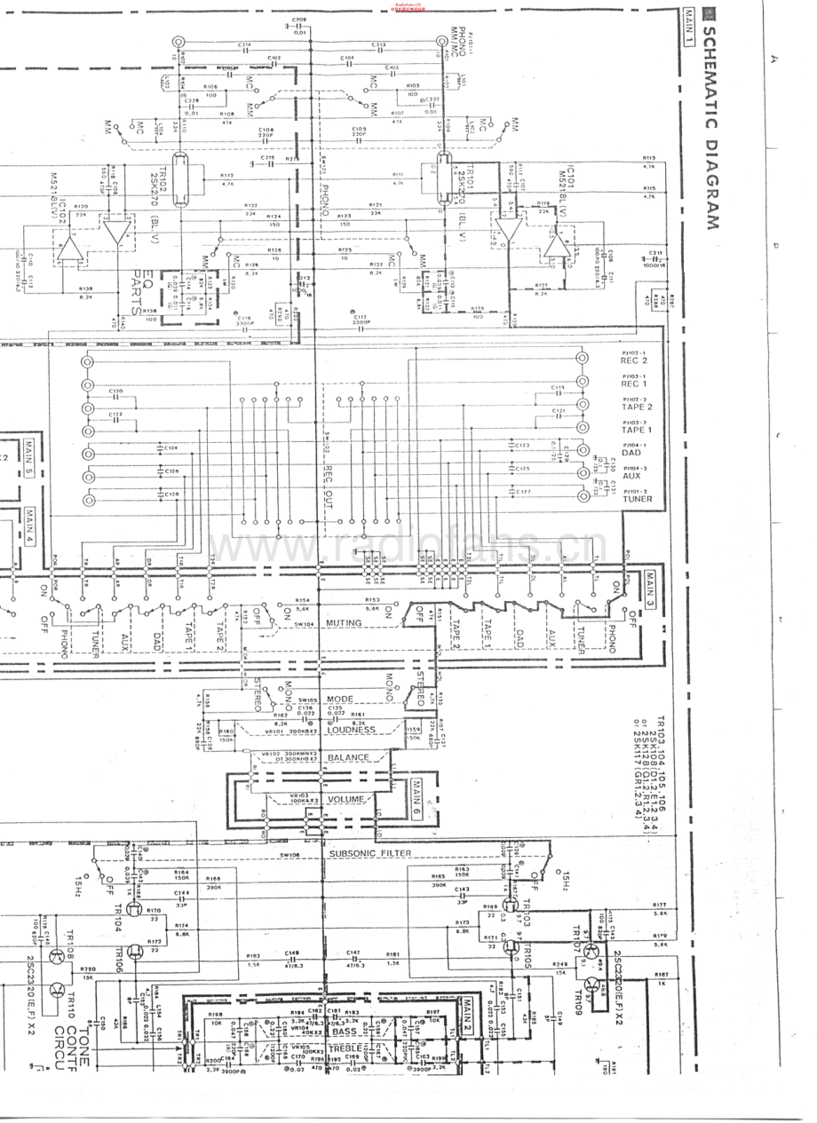 Yamaha-A500-int-sch(1) 维修电路原理图.pdf_第1页