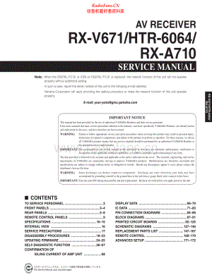 Yamaha-HTR6064-avr-sm 维修电路原理图.pdf