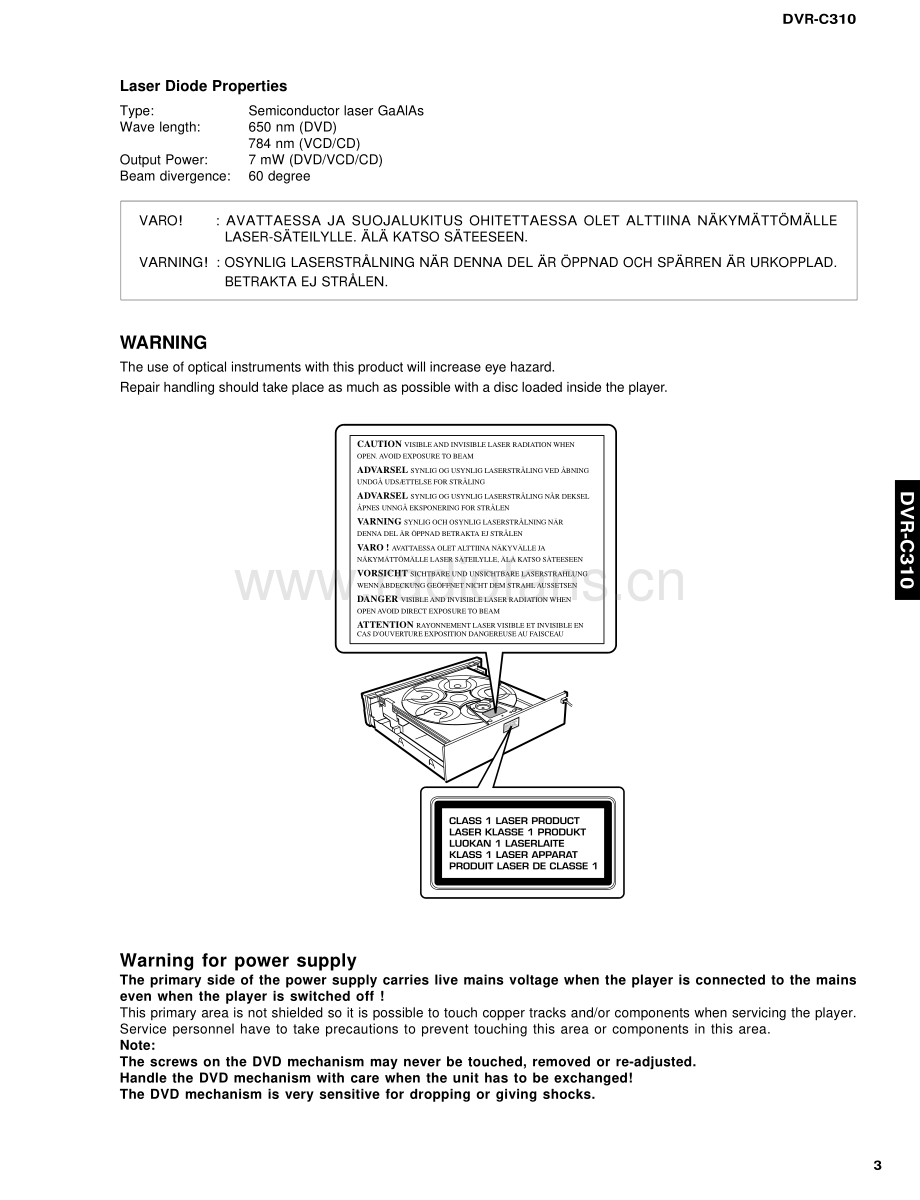 Yamaha-DVRC310-hts-sm 维修电路原理图.pdf_第3页