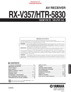 Yamaha-RXV357-avr-sm(1) 维修电路原理图.pdf