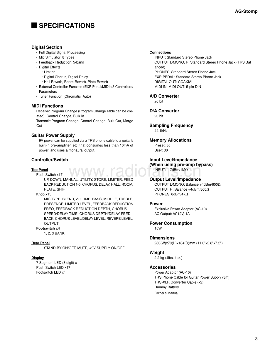 Yamaha-AG-Stomp-agp-sm(1) 维修电路原理图.pdf_第3页