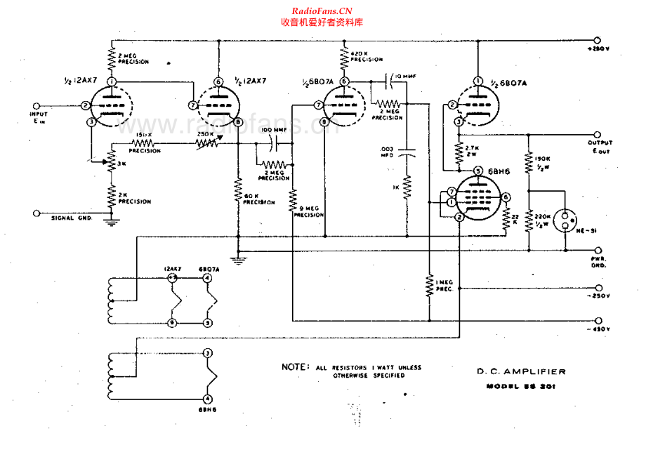 Heathkit-ES01-pwr-sch 维修电路原理图.pdf_第1页