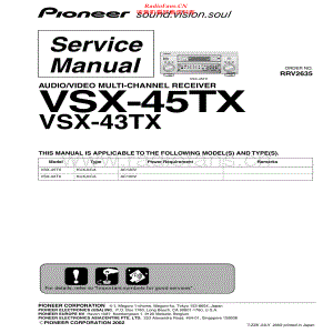Pioneer-VSX45TX-avr-sm 维修电路原理图.pdf