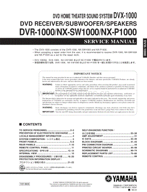 Yamaha-DVX1000-hts-sm 维修电路原理图.pdf