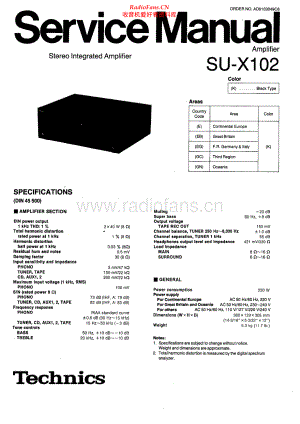 Technics-SUX102-int-sm 维修电路原理图.pdf