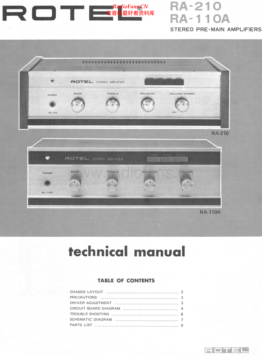 Rotel-RA110A-int-sm 维修电路原理图.pdf_第1页