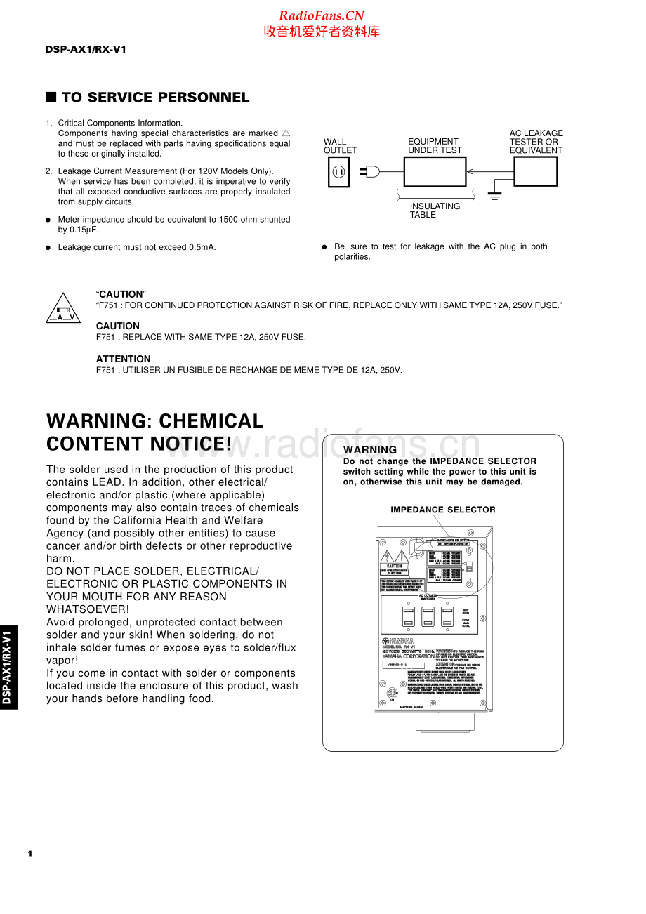 Yamaha-RXV1-avr-sm(1) 维修电路原理图.pdf_第2页