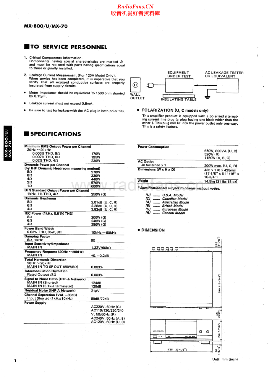 Yamaha-MX800-pwr-sm 维修电路原理图.pdf_第2页