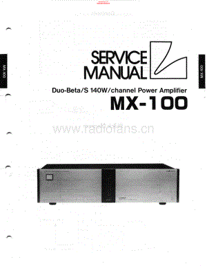 Luxman-MX100-pwr-sm 维修电路原理图.pdf