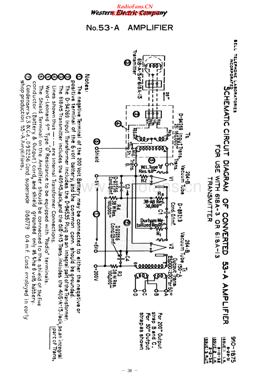 WesternElectric-53A-amp-sch 维修电路原理图.pdf_第1页