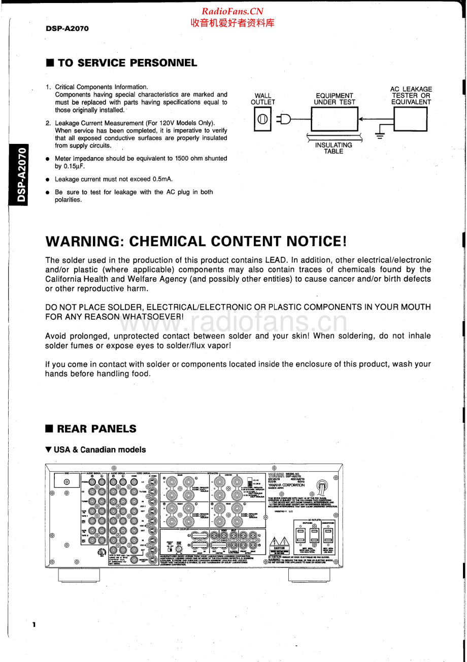 Yamaha-DSPA2070-avr-sm 维修电路原理图.pdf_第2页