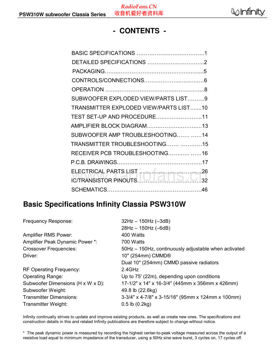 Infinity-ClassiaPSW310W-sub-sm 维修电路原理图.pdf_第2页