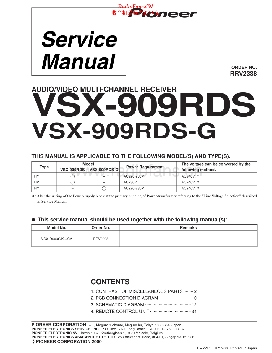 Pioneer-VSX909RDS-avr-sm 维修电路原理图.pdf_第1页