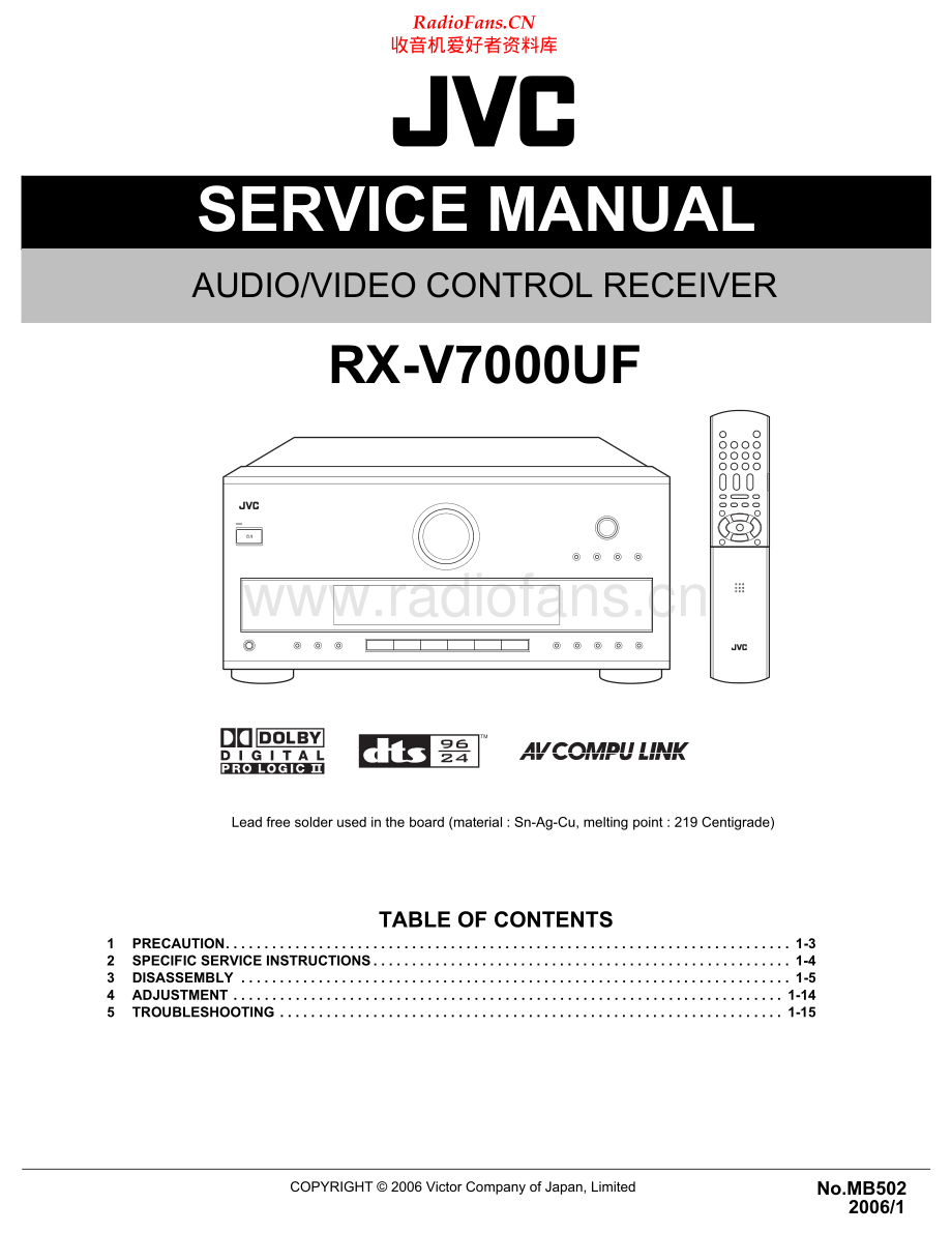 JVC-RXV7000UF-avr-sm 维修电路原理图.pdf_第1页